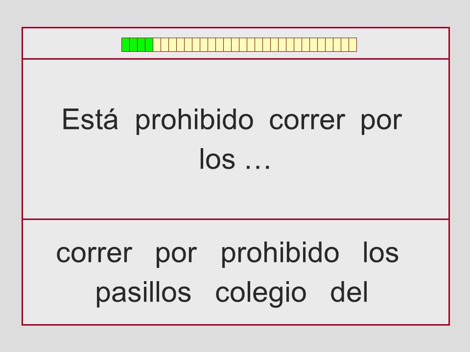 Está prohibido correr por los …