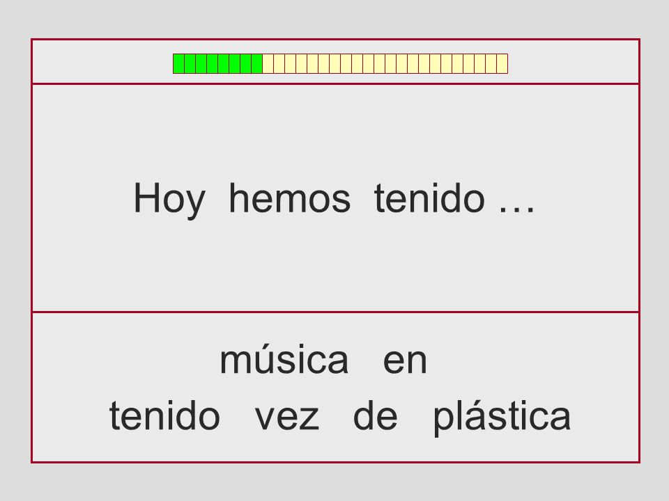 Hoy hemos tenido … música en tenido vez de plástica