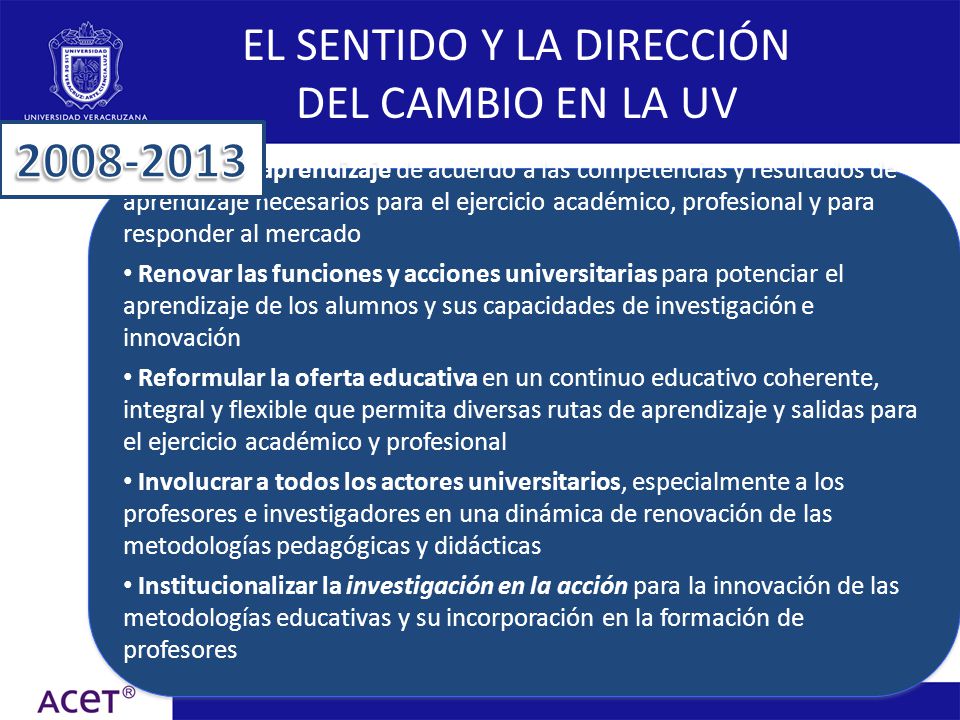 EL SENTIDO Y LA DIRECCIÓN DEL CAMBIO EN LA UV