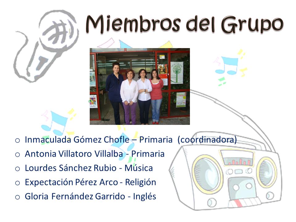 Miembros del Grupo Inmaculada Gómez Chofle – Primaria (coordinadora)