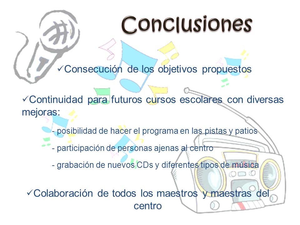 Colaboración de todos los maestros y maestras del centro