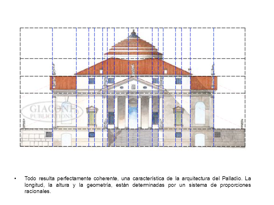 Todo resulta perfectamente coherente, una característica de la arquitectura del Palladio.