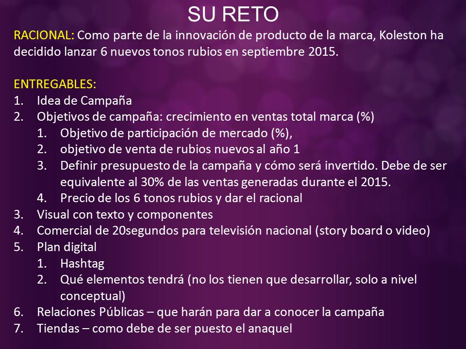 SU RETO RACIONAL: Como parte de la innovación de producto de la marca, Koleston ha decidido lanzar 6 nuevos tonos rubios en septiembre