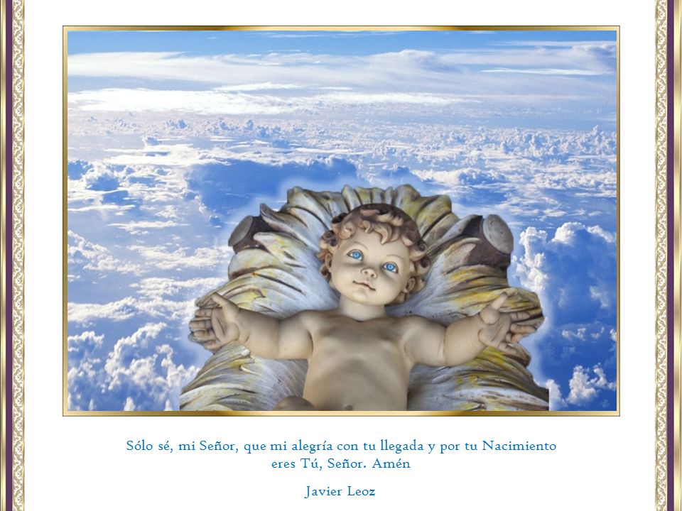 Sólo sé, mi Señor, que mi alegría con tu llegada y por tu Nacimiento
