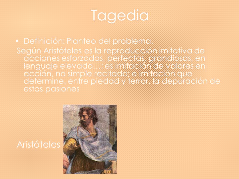 Tagedia Definición: Planteo del problema.