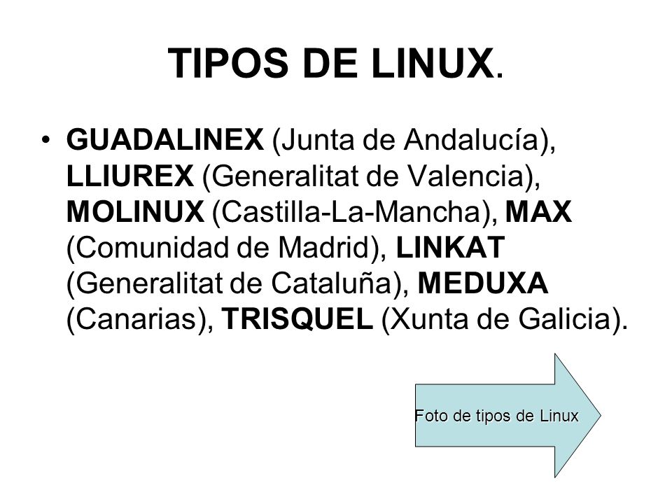 TIPOS DE LINUX.