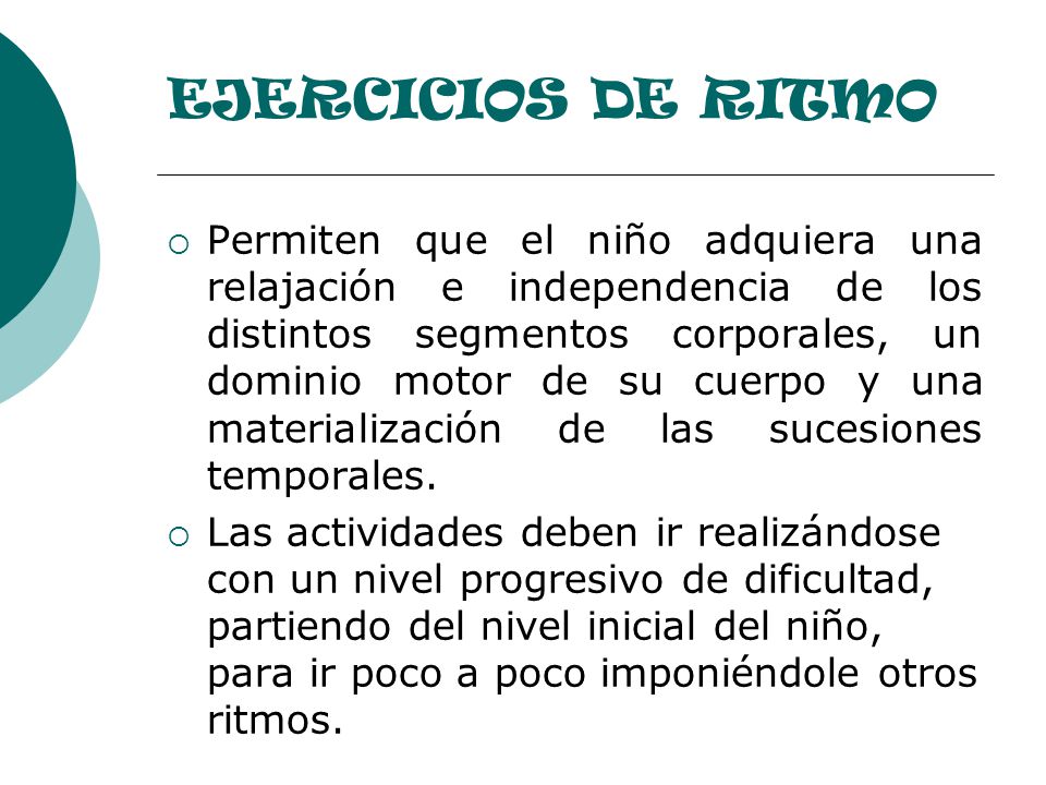 EJERCICIOS DE RITMO