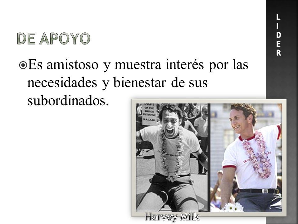 DE APOYO LIDER. Es amistoso y muestra interés por las necesidades y bienestar de sus subordinados.
