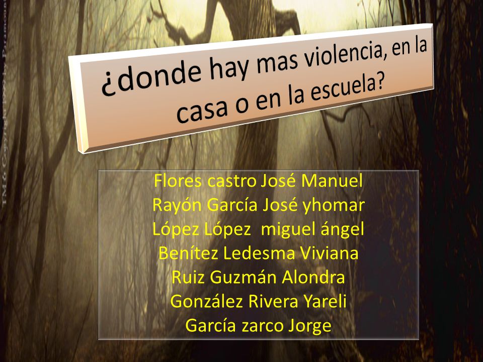 ¿donde hay mas violencia, en la casa o en la escuela