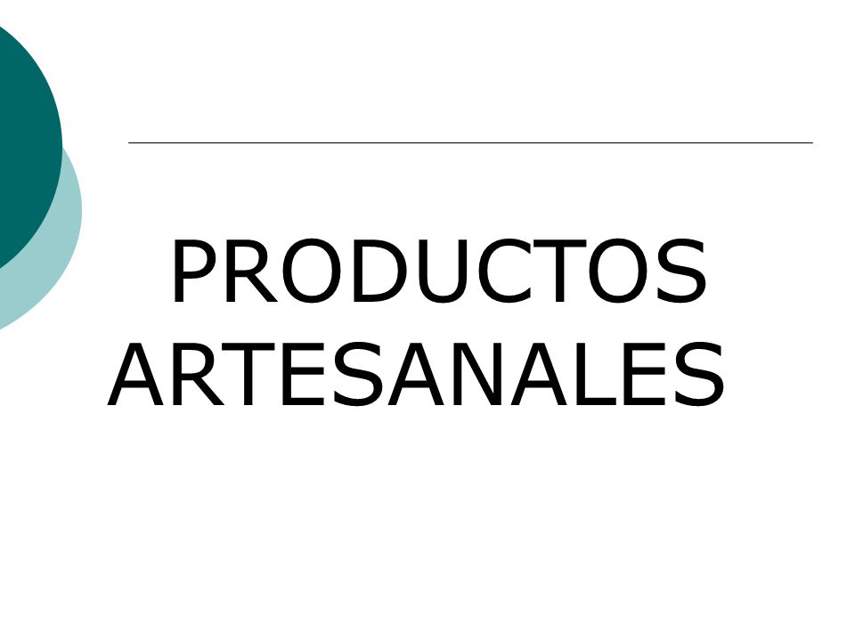 PRODUCTOS ARTESANALES
