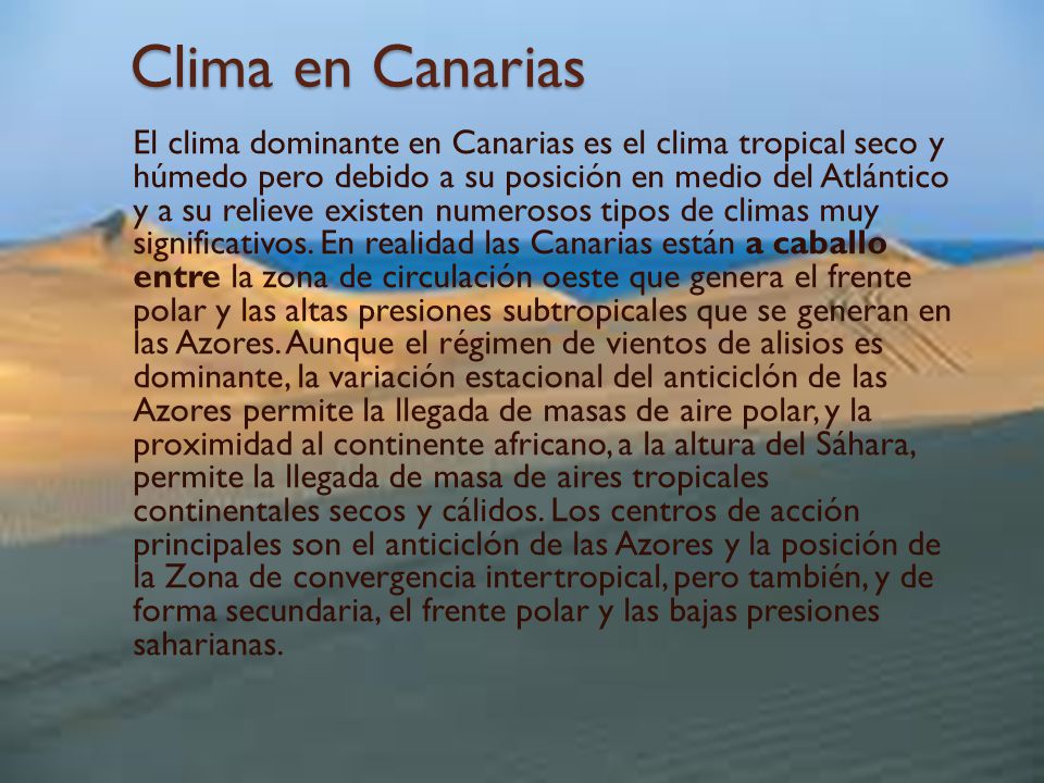 rural Milagroso en caso Clima en Canarias. - ppt video online descargar
