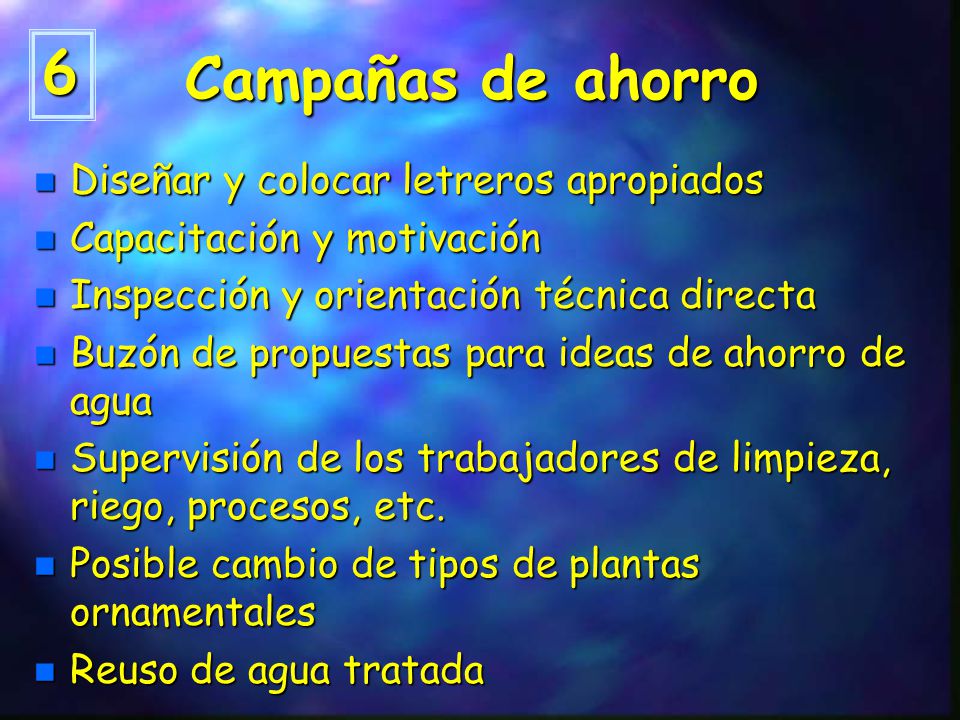 Campañas de ahorro 6 Diseñar y colocar letreros apropiados