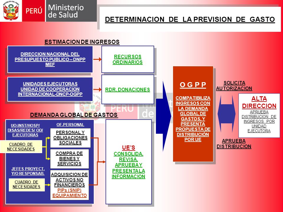 DETERMINACION DE LA PREVISION DE GASTO O G P P