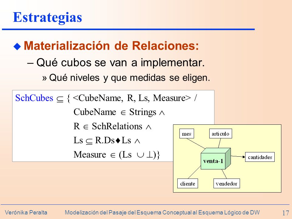 Estrategias Materialización de Relaciones: