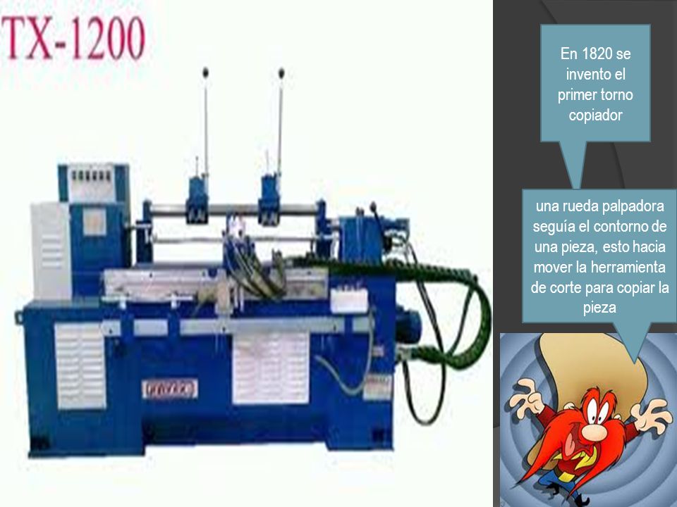En 1820 se invento el primer torno copiador