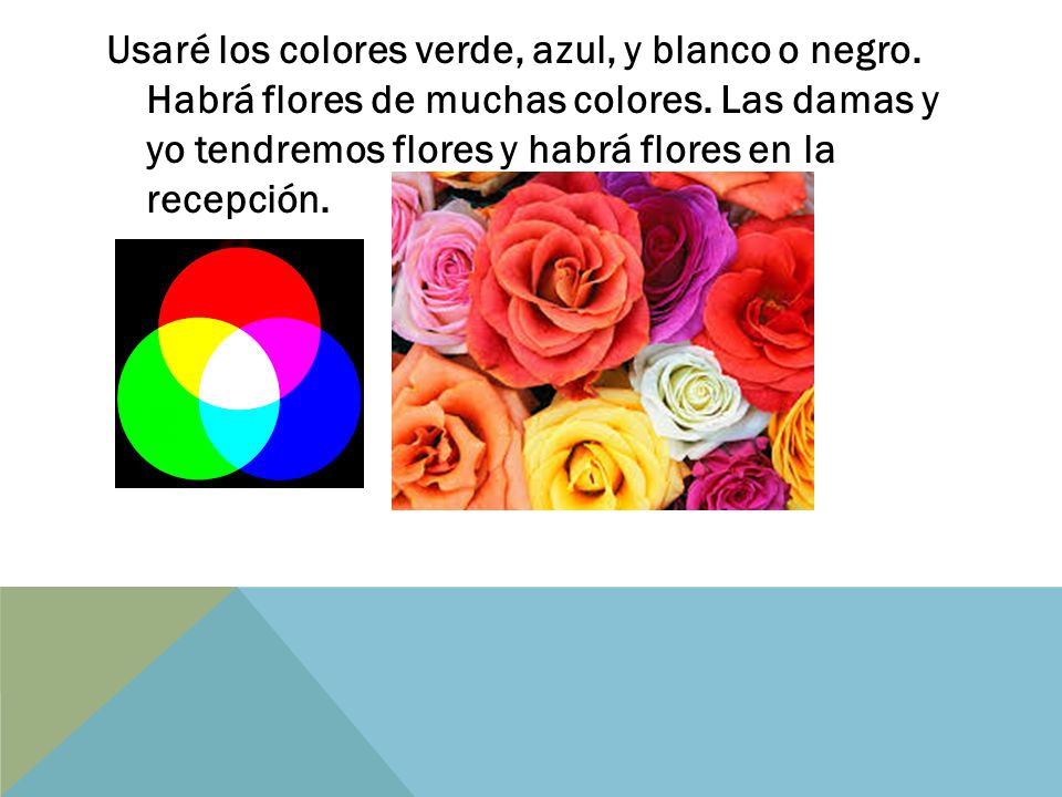 Usaré los colores verde, azul, y blanco o negro