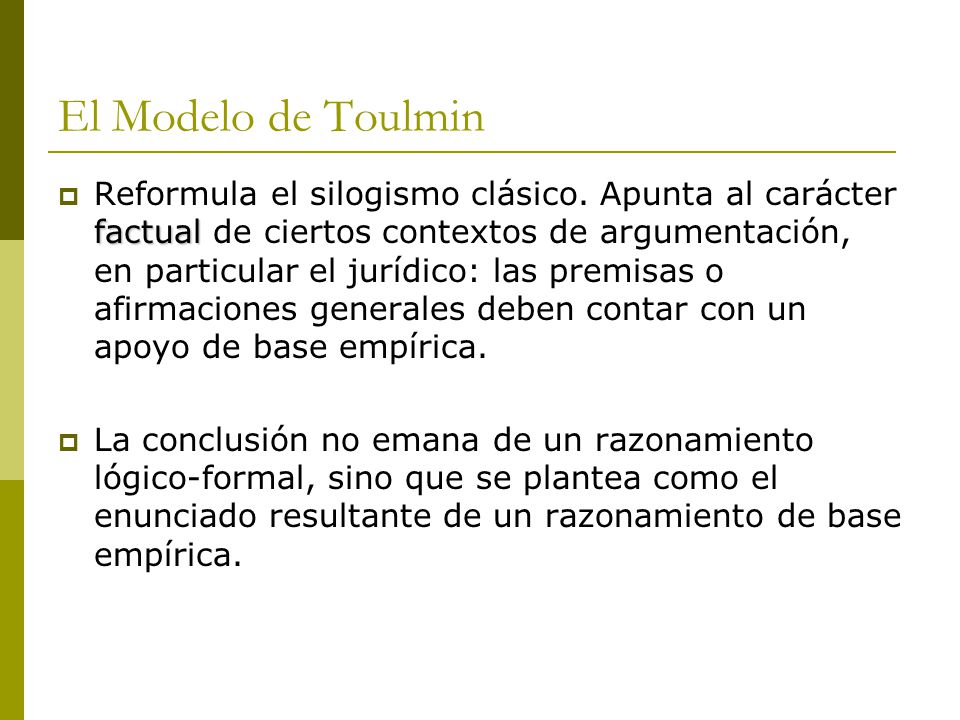 La Argumentación Modelo de Toulmin Omar Salazar Dpto. Español - ppt  descargar