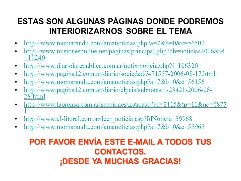 ESTAS SON ALGUNAS PÁGINAS DONDE PODREMOS INTERIORIZARNOS SOBRE EL TEMA