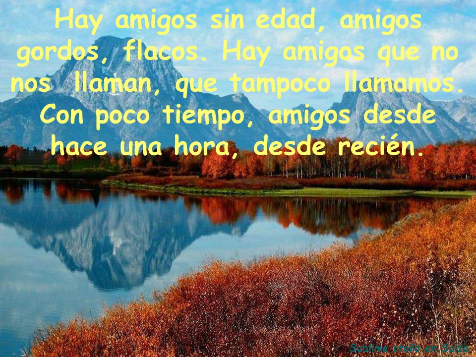 Hay amigos sin edad, amigos gordos, flacos