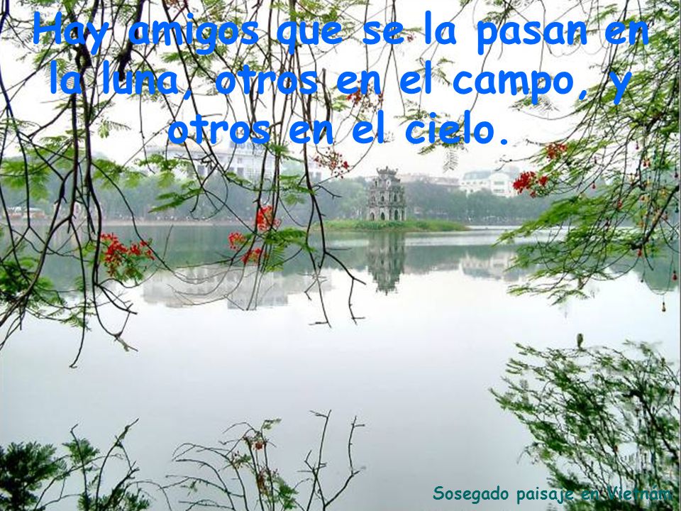 Hay amigos que se la pasan en la luna, otros en el campo, y otros en el cielo.
