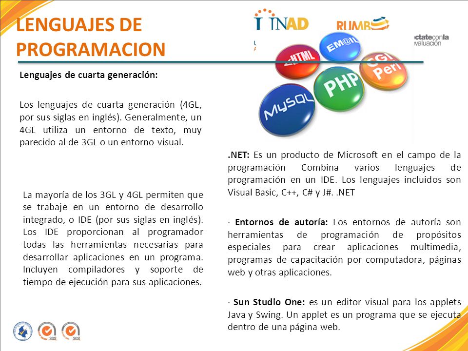 LENGUAJES DE PROGRAMACION Lenguajes de cuarta generación: