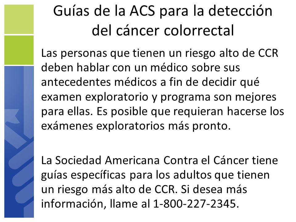 Guías de la ACS para la detección del cáncer colorrectal