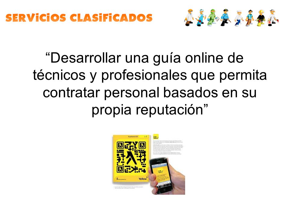 Desarrollar una guía online de técnicos y profesionales que permita contratar personal basados en su propia reputación