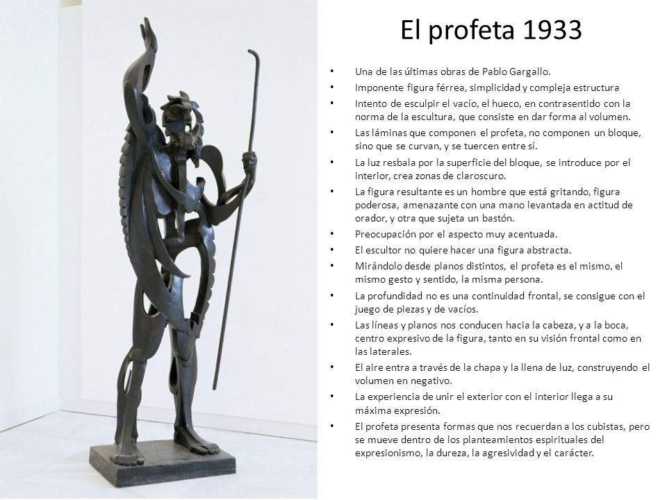 El profeta 1933 Una de las últimas obras de Pablo Gargallo.