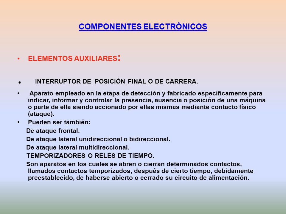 COMPONENTES ELECTRÓNICOS