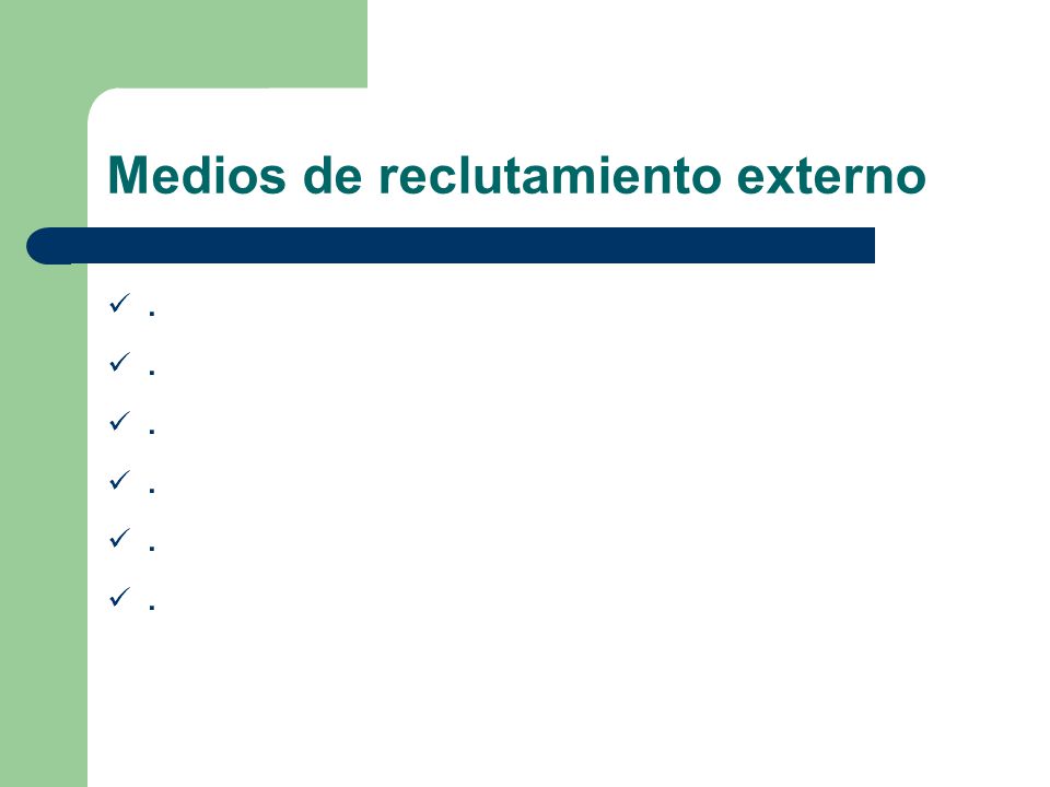 Medios de reclutamiento externo