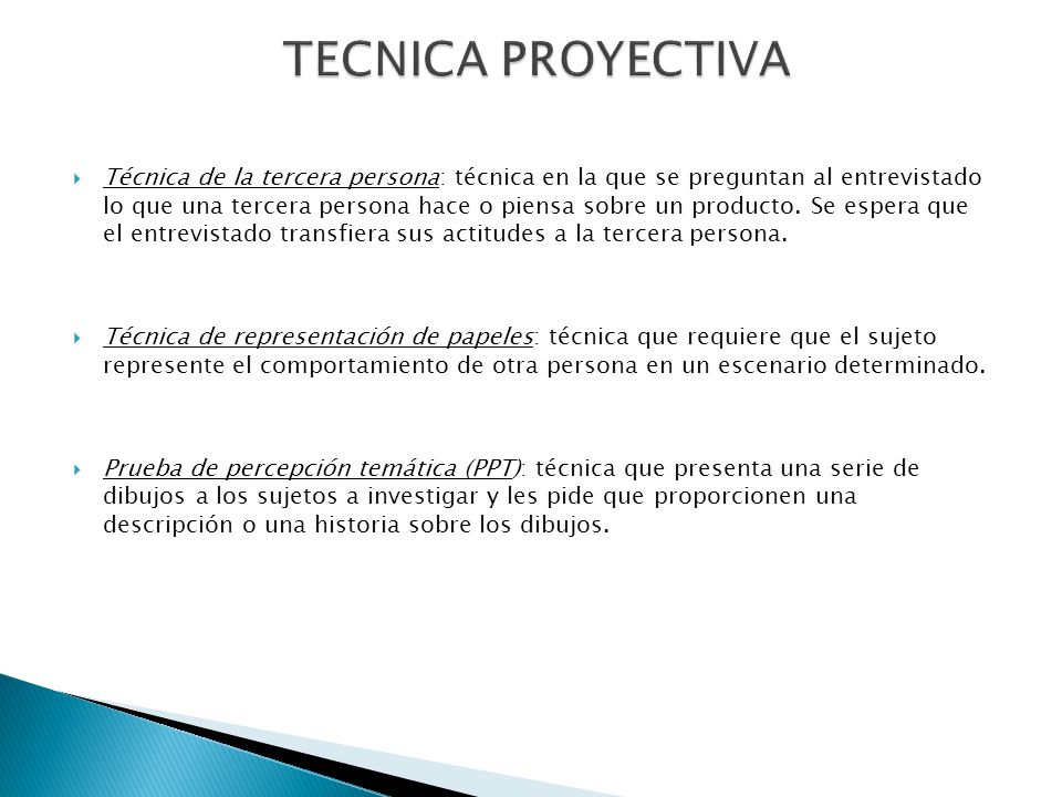 TECNICA PROYECTIVA