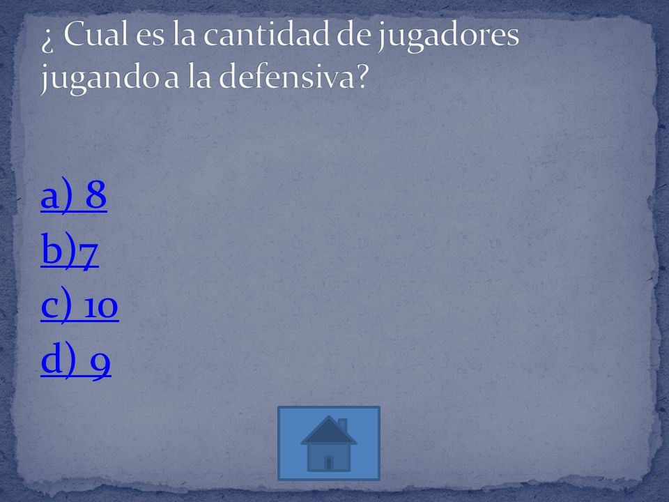 ¿ Cual es la cantidad de jugadores jugando a la defensiva