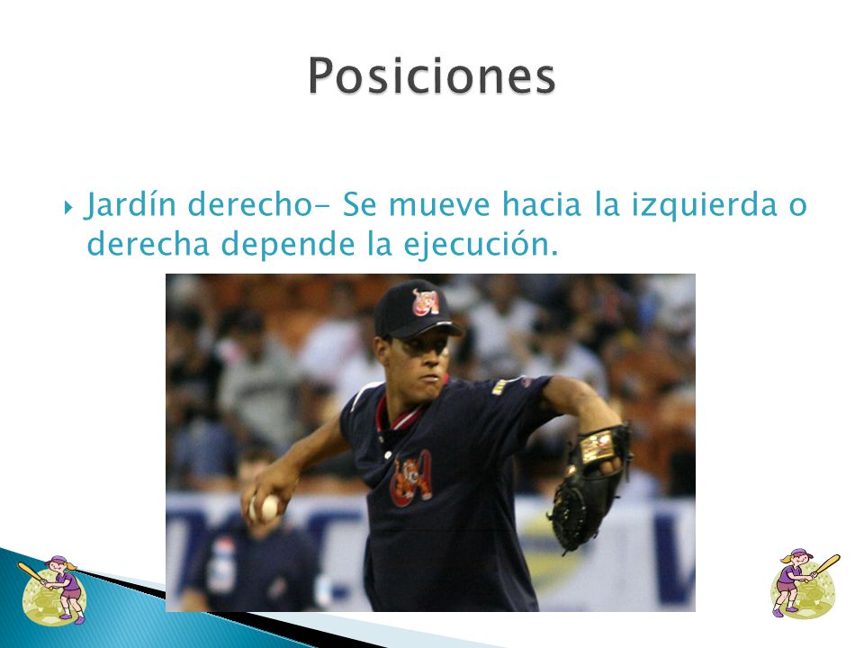 Posiciones Jardín derecho- Se mueve hacia la izquierda o derecha depende la ejecución.