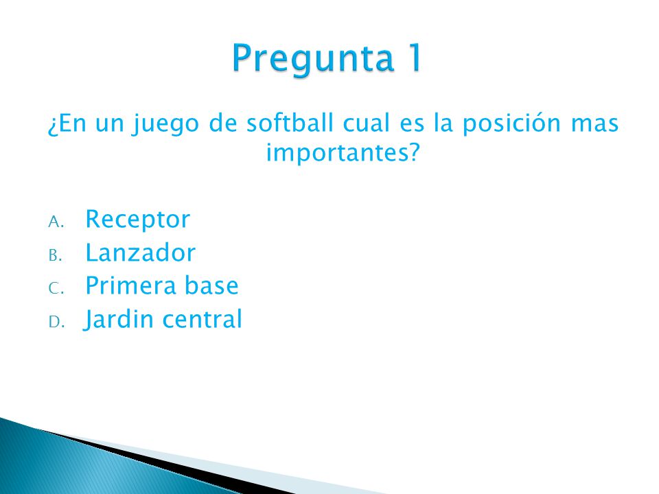 ¿En un juego de softball cual es la posición mas importantes