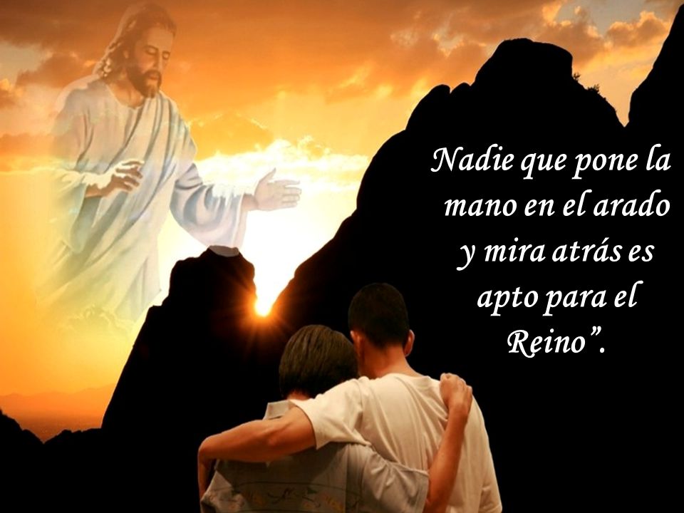 Nadie que pone la mano en el arado y mira atrás es apto para el Reino .