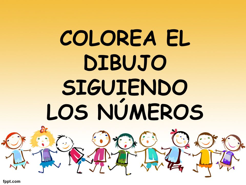 COLOREA EL DIBUJO SIGUIENDO LOS NÚMEROS