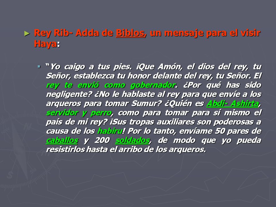 Rey Rib- Adda de Biblos, un mensaje para el visir Haya: