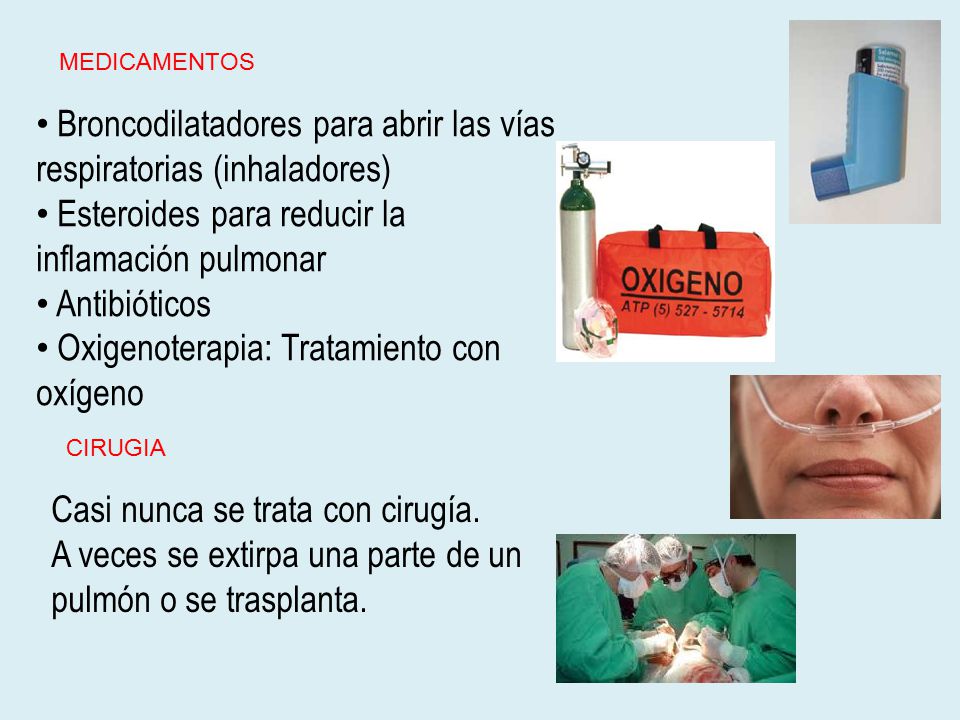 Broncodilatadores para abrir las vías respiratorias (inhaladores)