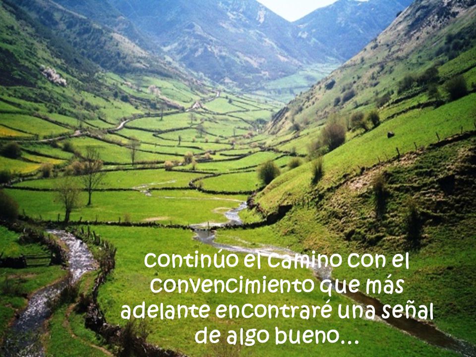 continúo el camino con el convencimiento que más adelante encontraré una señal de algo bueno…