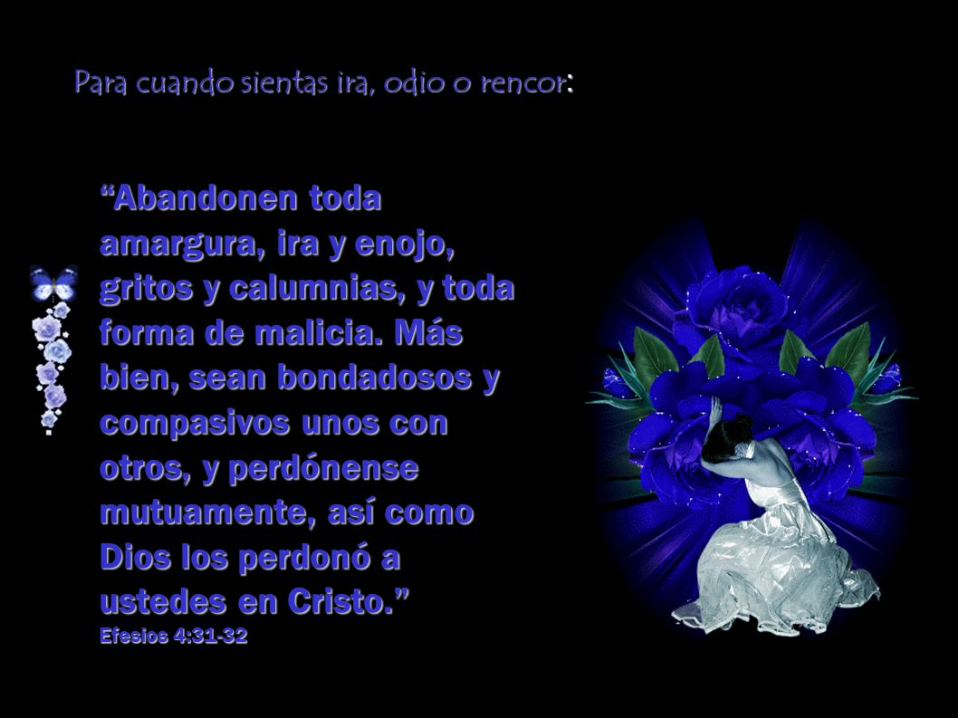 Para cuando sientas ira, odio o rencor: