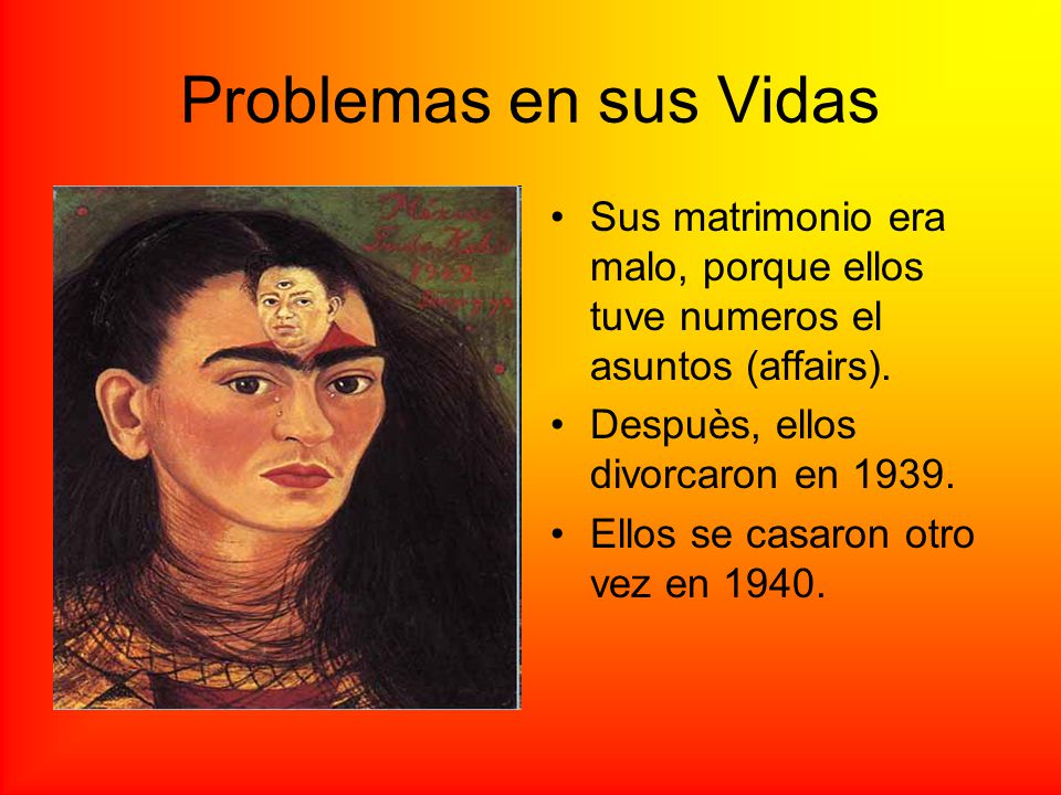 Problemas en sus Vidas Sus matrimonio era malo, porque ellos tuve numeros el asuntos (affairs). Despuès, ellos divorcaron en
