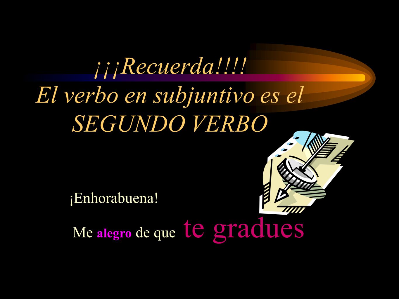 ¡¡¡Recuerda!!!! El verbo en subjuntivo es el SEGUNDO VERBO