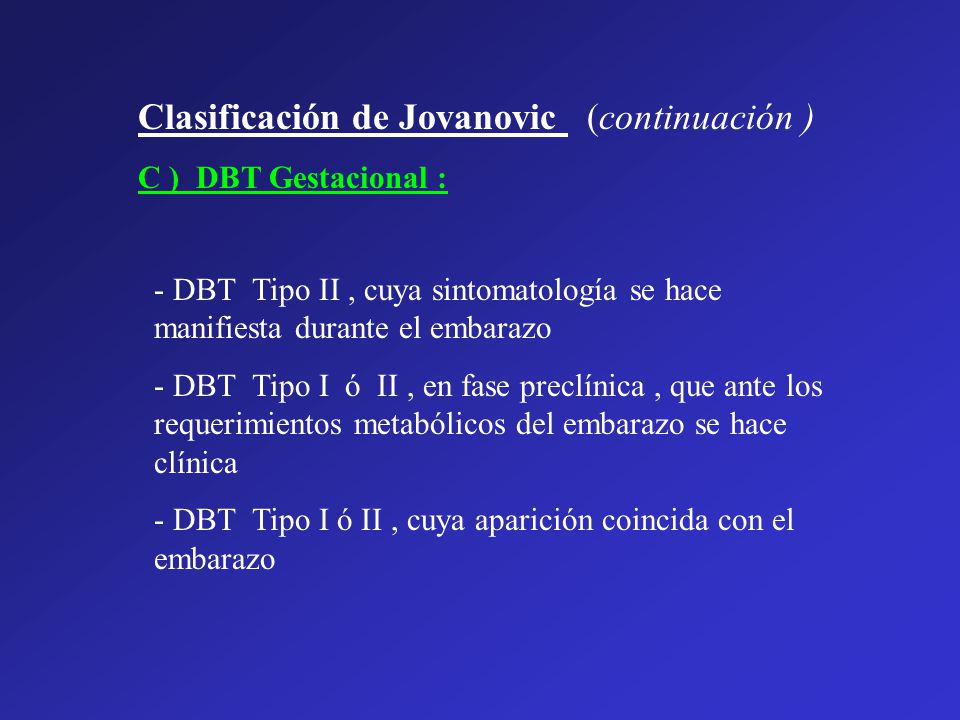 Clasificación de Jovanovic (continuación )