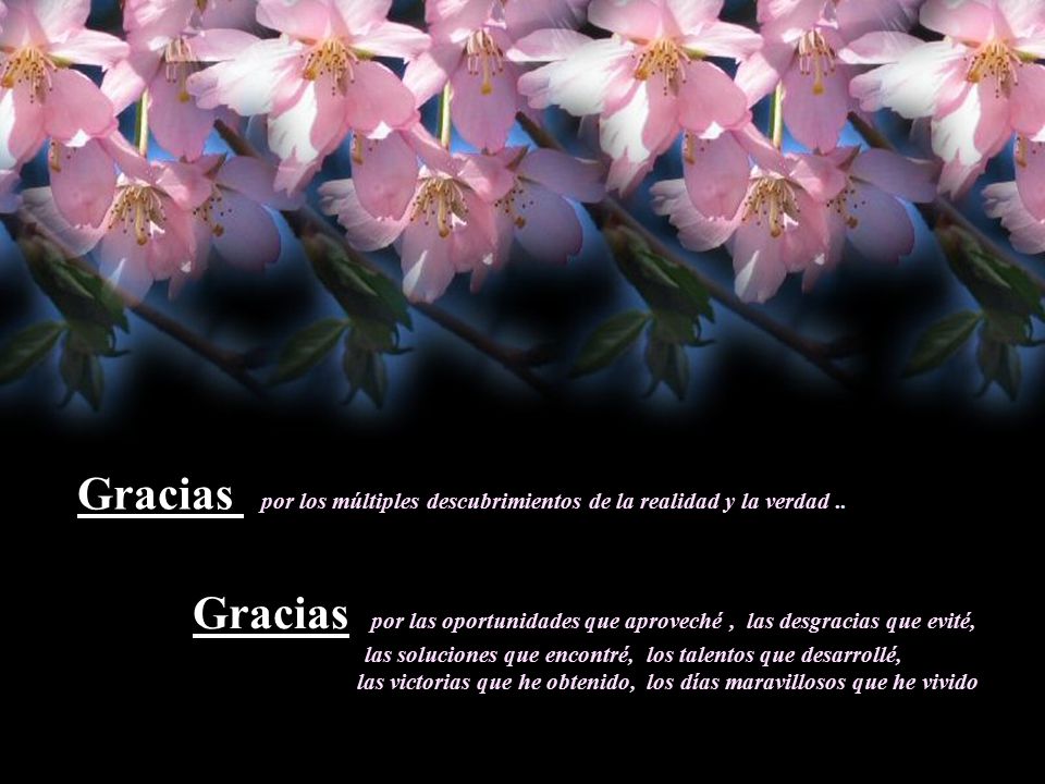 Gracias por los múltiples descubrimientos de la realidad y la verdad ..