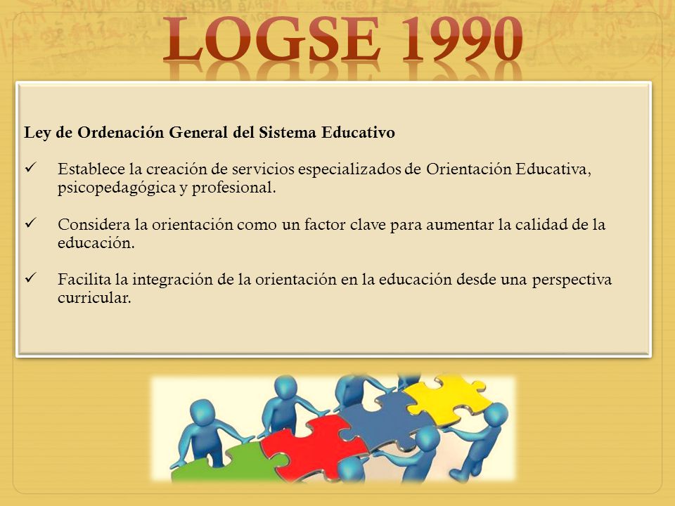 Logse 1990 Ley de Ordenación General del Sistema Educativo