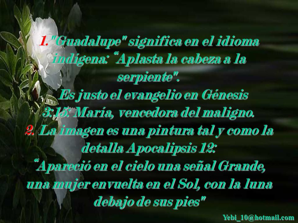 Es justo el evangelio en Génesis 3:15: María, vencedora del maligno.