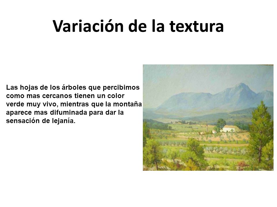 Variación de la textura