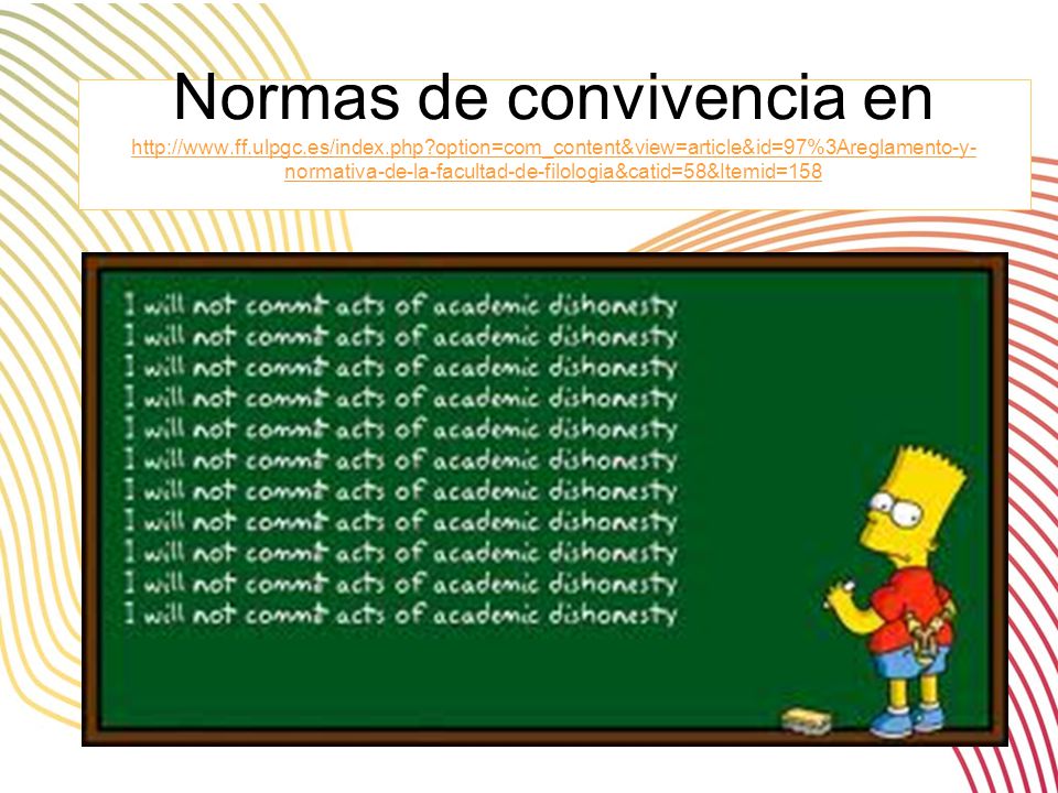 Normas de convivencia en   ff. ulpgc. es/index. php