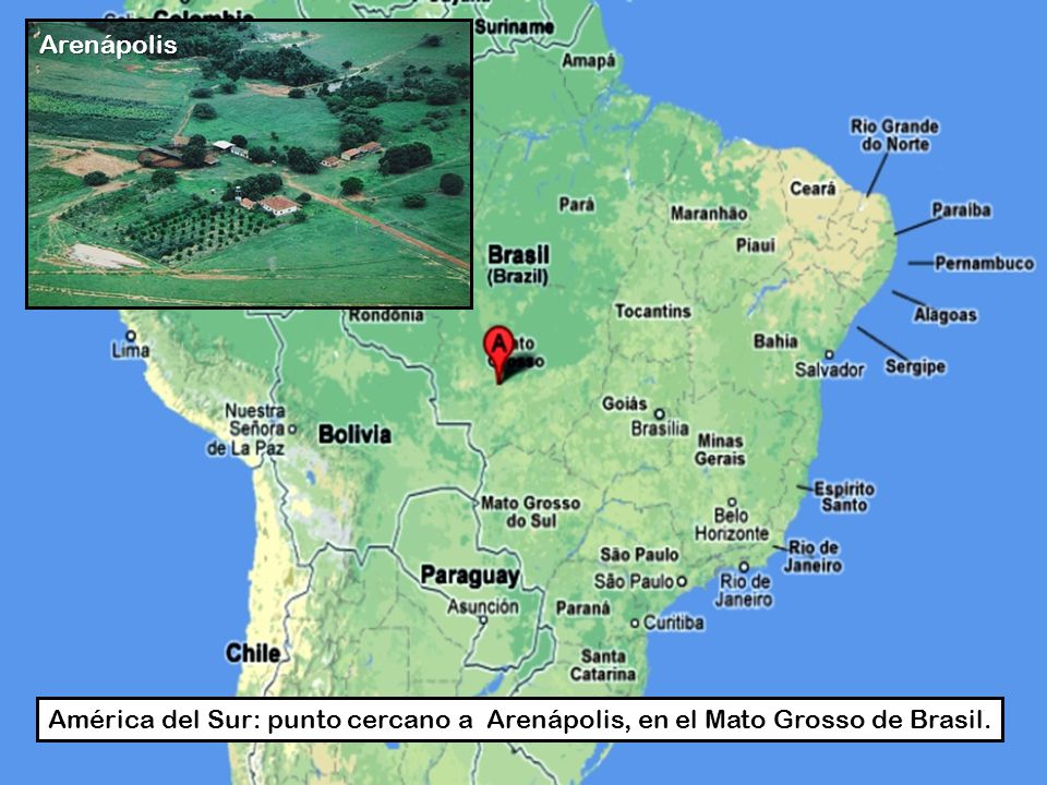 Arenápolis América del Sur: punto cercano a Arenápolis, en el Mato Grosso de Brasil.
