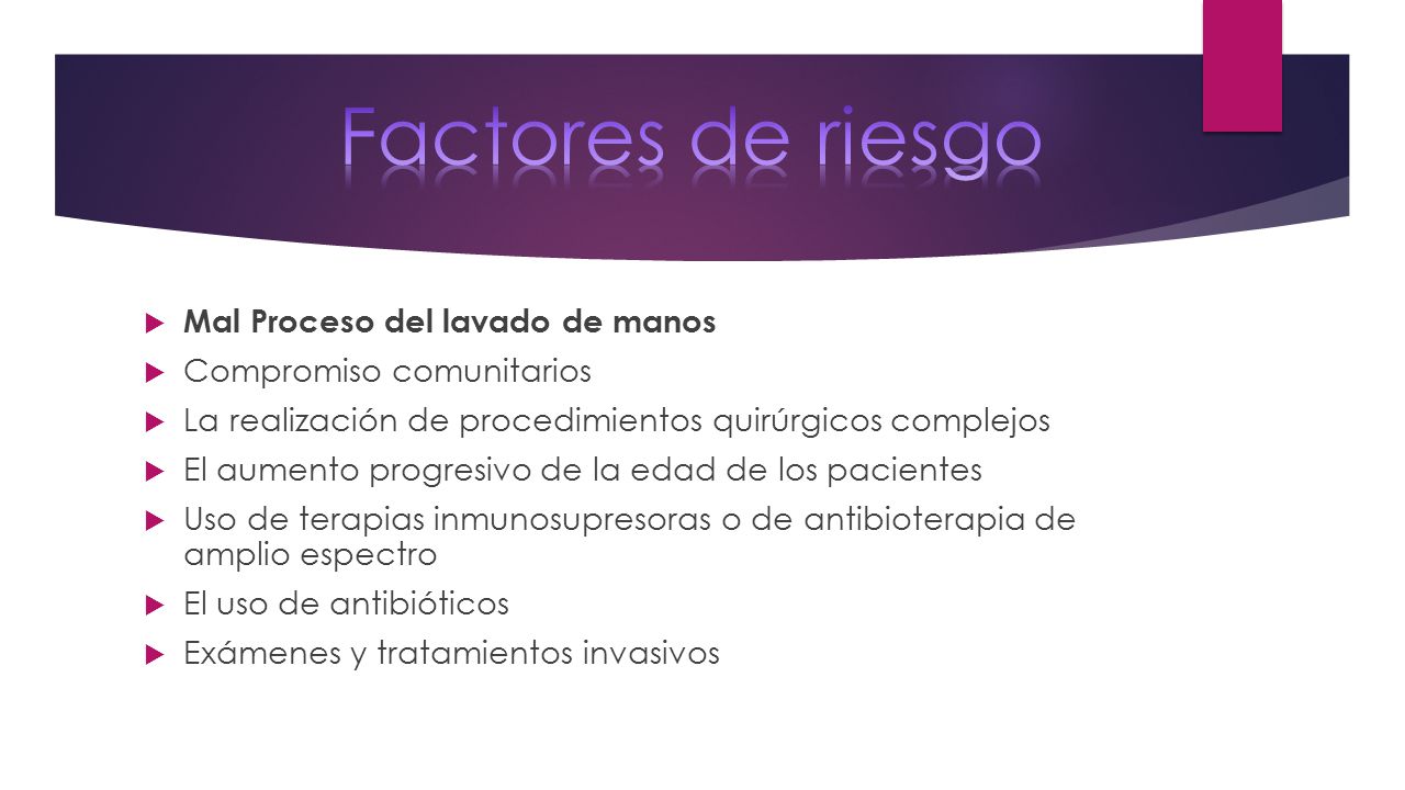 Factores de riesgo Mal Proceso del lavado de manos